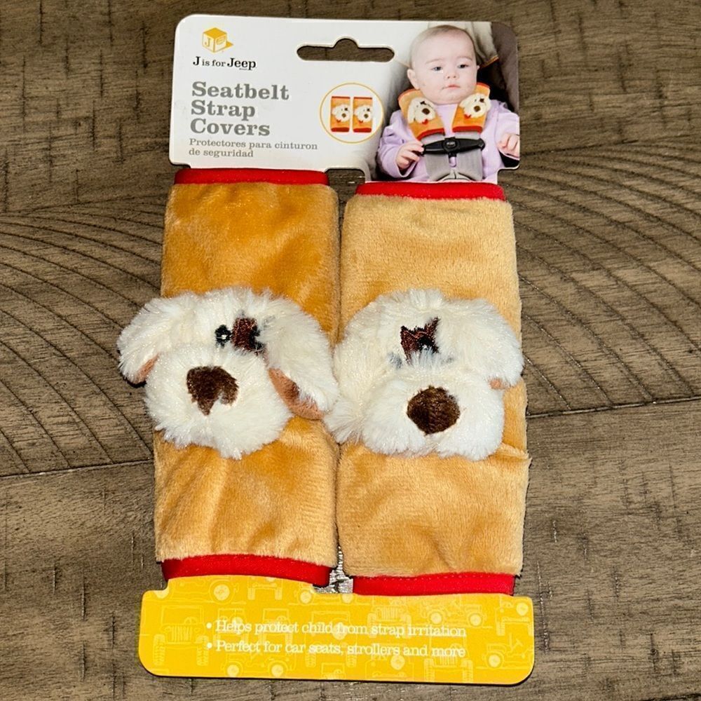 Plush Puppies 🐶 🐶 Seatbelt Strap Covers for Kids of All Ages! J is for Jeep